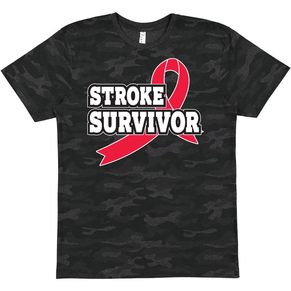 Stroke Survivor with Red Ribbon T-Shirt - Inspirational Awareness Apparel for Brain Health & Recovery - Perfect for Survivors, Caregivers & Support Groups