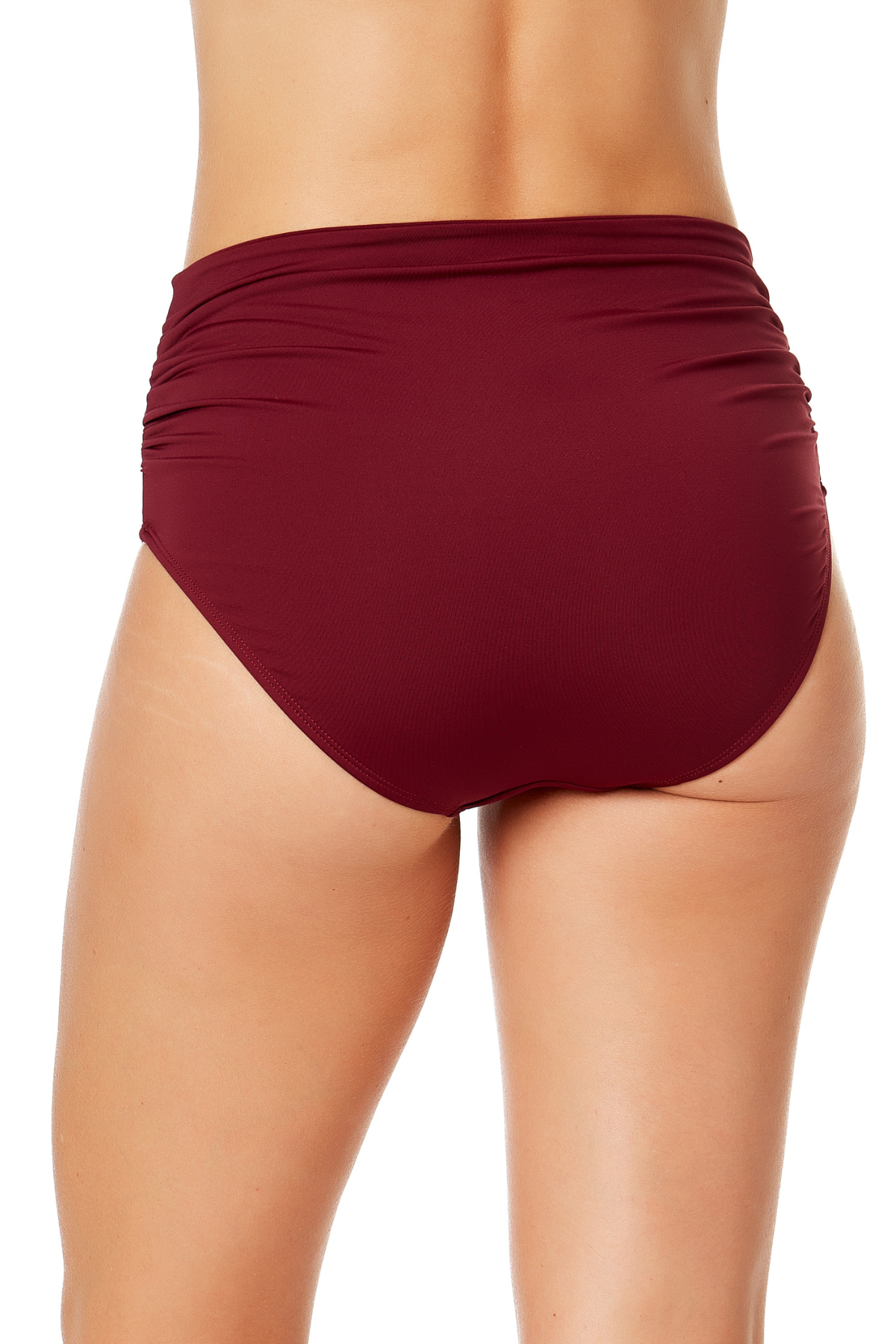 Women's High Waist Convertible Swim Bottoms - Adjustable & Shirred Live In Color Bikini Bottom for Beach, Pool & Vacation