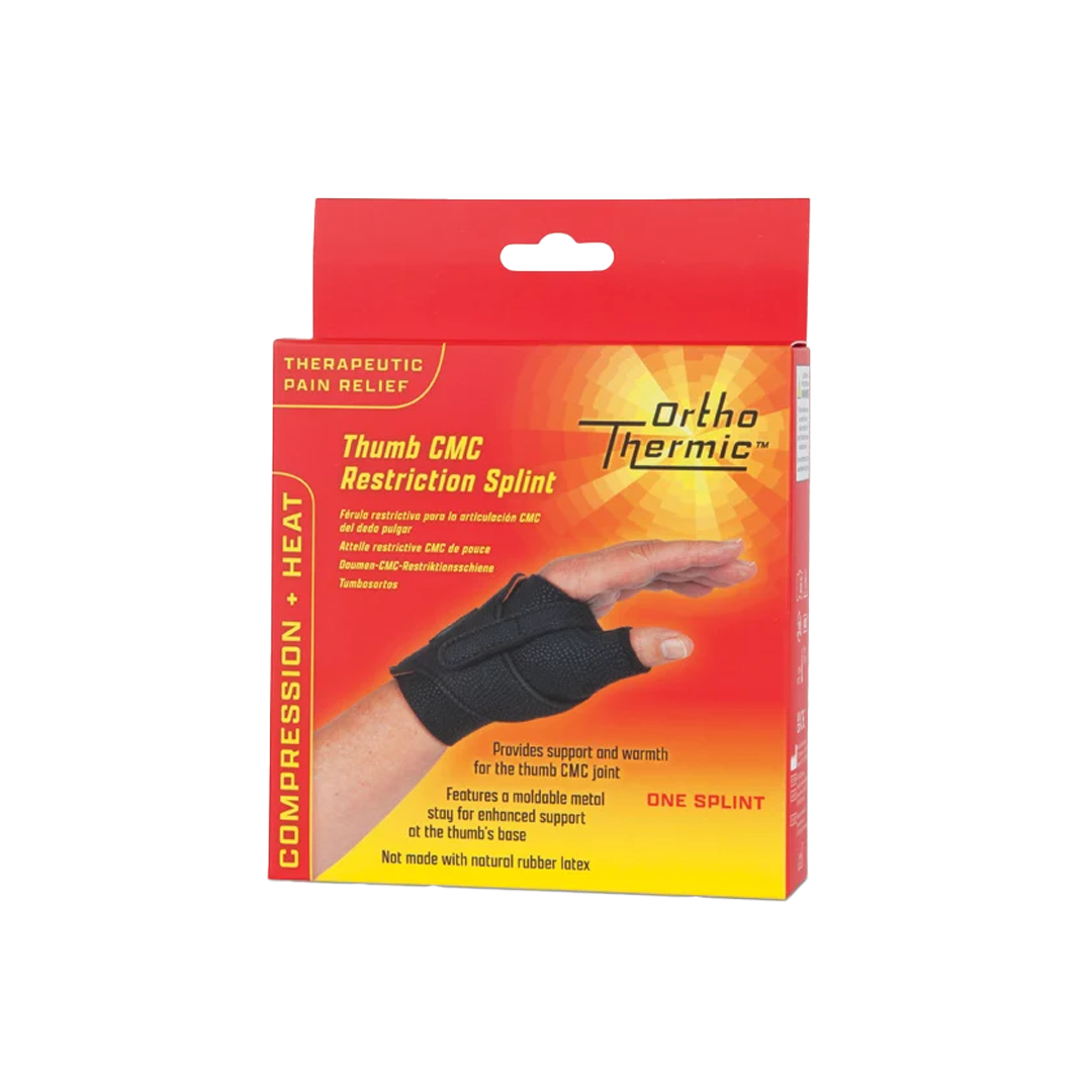 OrthoThermic Thumb CMC Restriction Splint - Adjustable Support Brace for Arthritis, Carpal Tunnel & Joint Pain Relief - Perfect for Typing, Gaming & Daily Activities