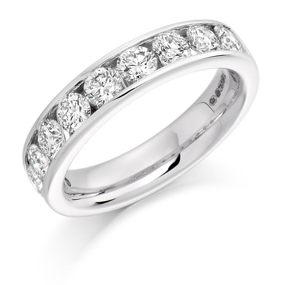 1.50ct Diamond Brilliant Cut Half Eternity Ring for Women - Sparkling Wedding Band, Anniversary Gift, or Special Occasion Jewelry