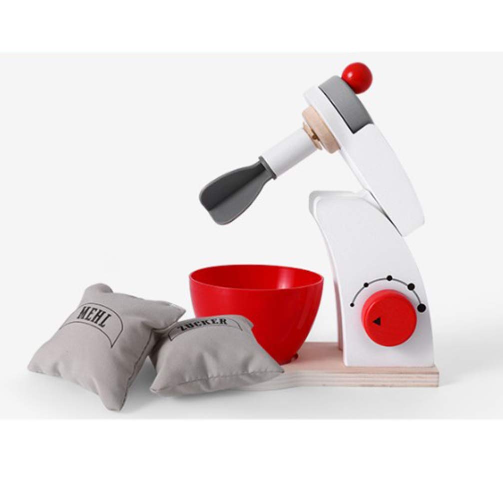 Wooden Play Kitchen Mixer Toy Set - Pretend Play Food & Appliance Accessories for Kids - Perfect for Imaginative Cooking & Role Play Games