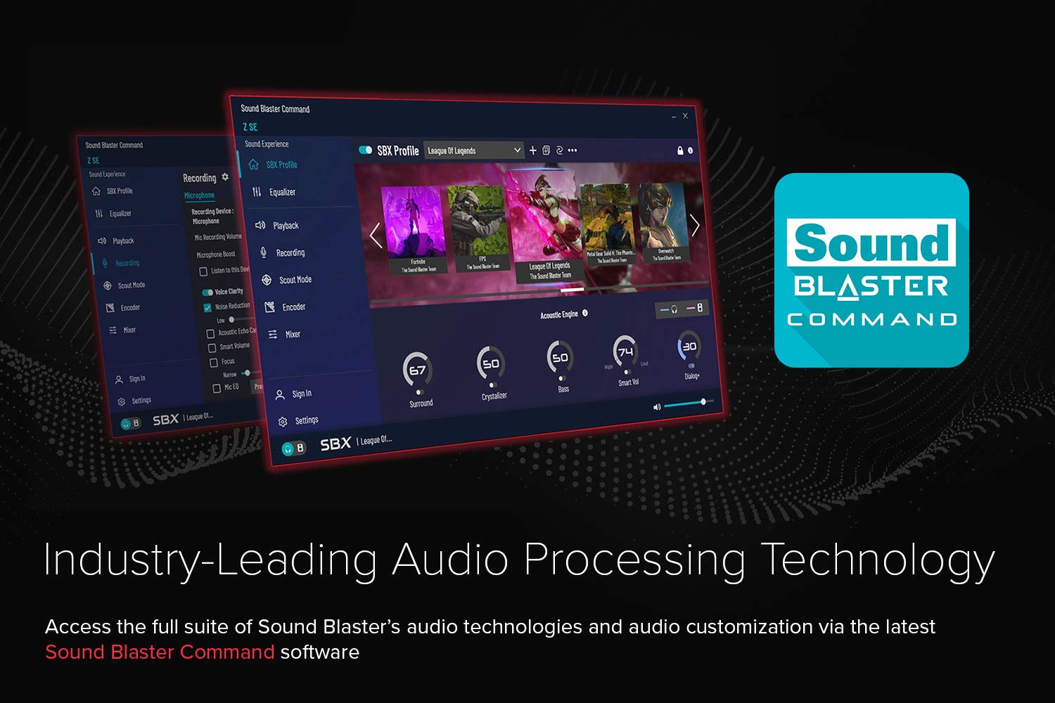 Creative Sound Blaster Z SE PCI-e Gaming Sound Card with DAC - 24-bit/192kHz, 116dB SNR, 600Ω Headphone Amp, Dolby Digital Live & DTS Support - Perfect for PC Gaming, Streaming, and High-Resolution Audio Playback