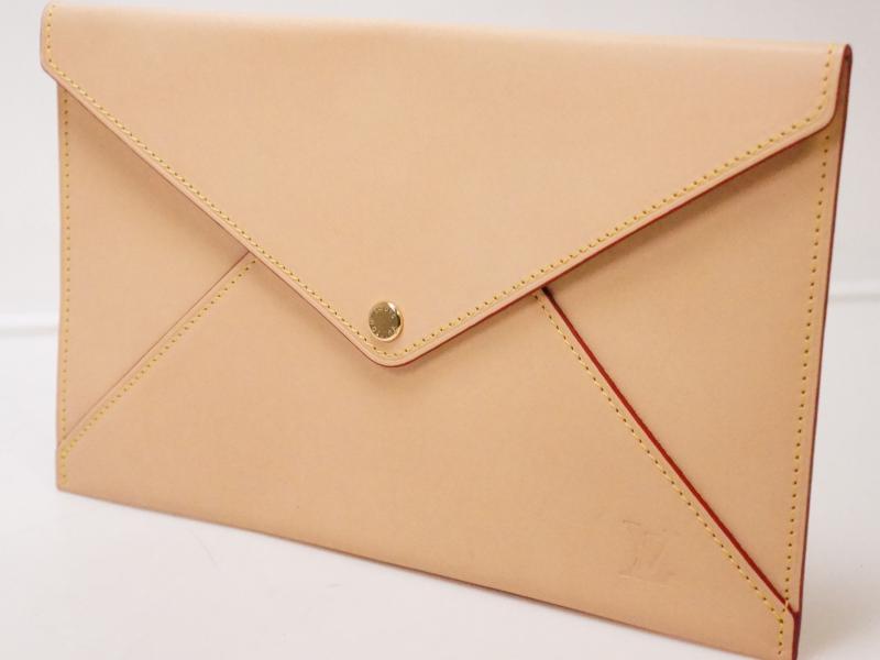Authentic Pre-Owned Louis Vuitton Nomade Vachetta Leather Travel Clutch Case 210020 - Luxury Vintage Envelope Bag for Women, Perfect for Travel, Business & Evening Events