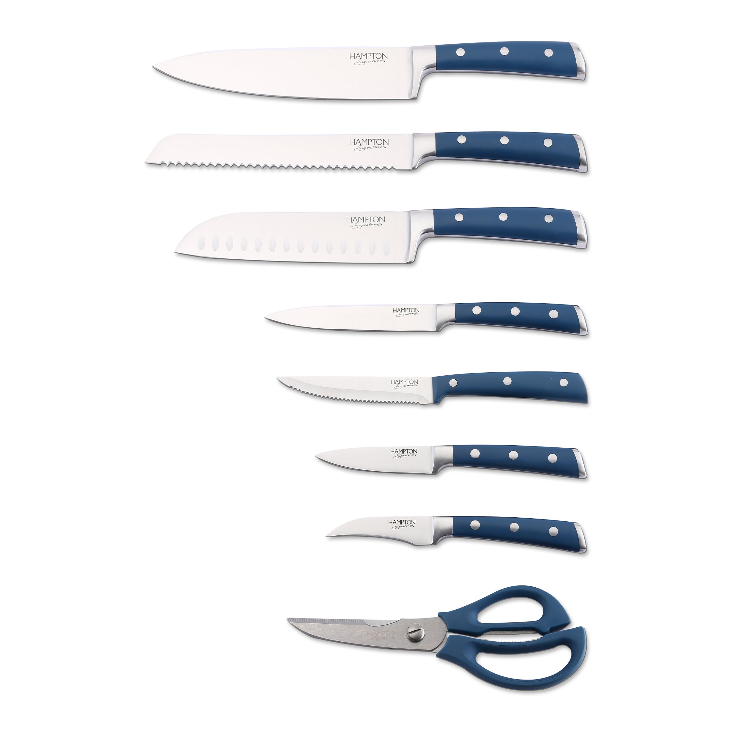 Premium 14-Piece Stainless Steel Knife Block Set - Kitchen Cutlery with Sharp Knives for Cooking, Slicing & Dicing - Perfect for Home Chefs & Professional Kitchens