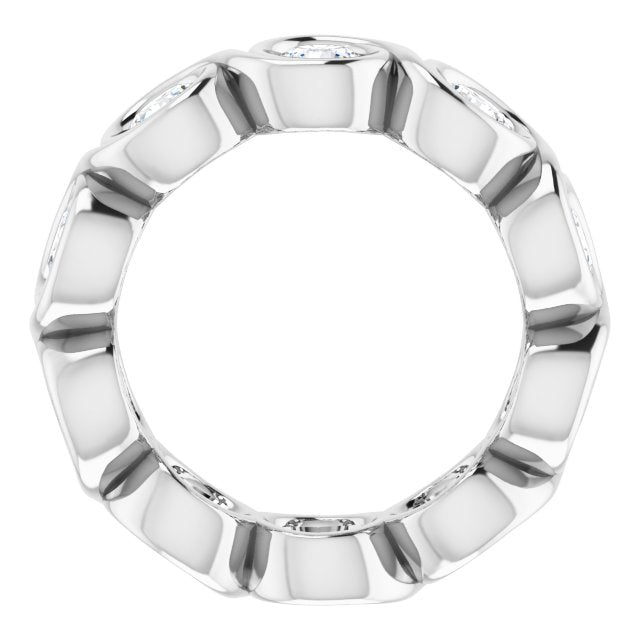 3.30 Carat Bezel Set Round Diamond Eternity Band for Women - Wedding, Anniversary & Special Occasion Jewelry Gift