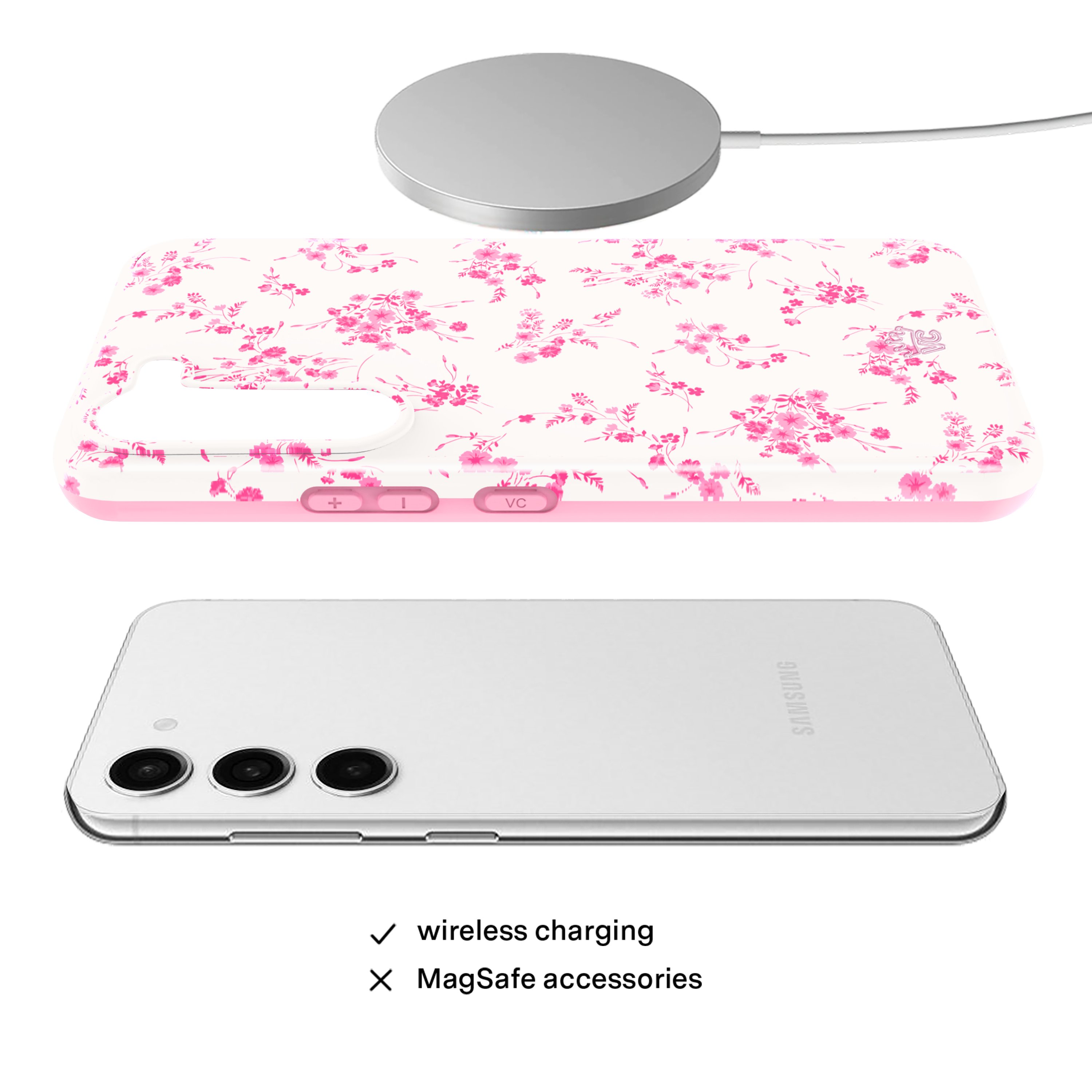 Elegant French Rose Floral Samsung Phone Case - Stylish Protective Cover for Samsung Galaxy [Model] - Perfect for Everyday Use, Gifts & Special Occasions