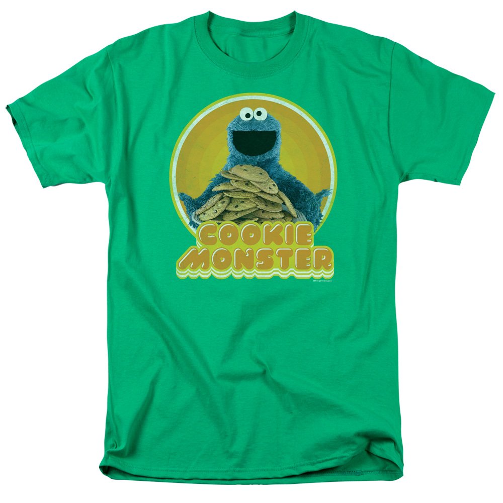 Cookie Monster Iron On T-Shirt - A&E Designs Transfer for DIY Custom T-Shirts - Perfect for Kids Birthday Parties, School Events & Sesame Street Fans