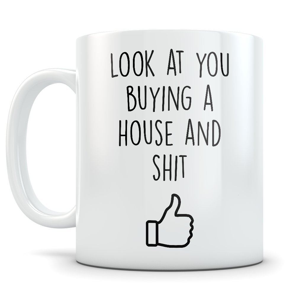 Funny Housewarming Mug Gift for Women & Men - Unique Coffee Cup for New Home Owners - Perfect Moving In Present for Housewarming Parties & First-Time Homeowners