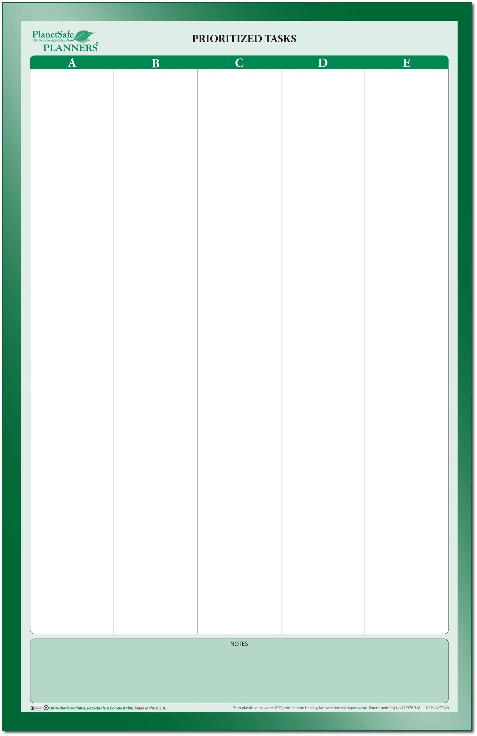 Sticky-Note Priority Task Planner 24x38 Inches - Large Wall Calendar for Office, Home & School Organization - Perfect for Daily Schedules, To-Do Lists & Project Management