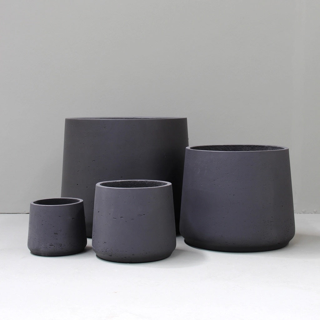Modcrete Range Black Memphis Pot - Modern Concrete Planter for Indoor & Outdoor Plants | Perfect for Home, Office, and Garden Decor