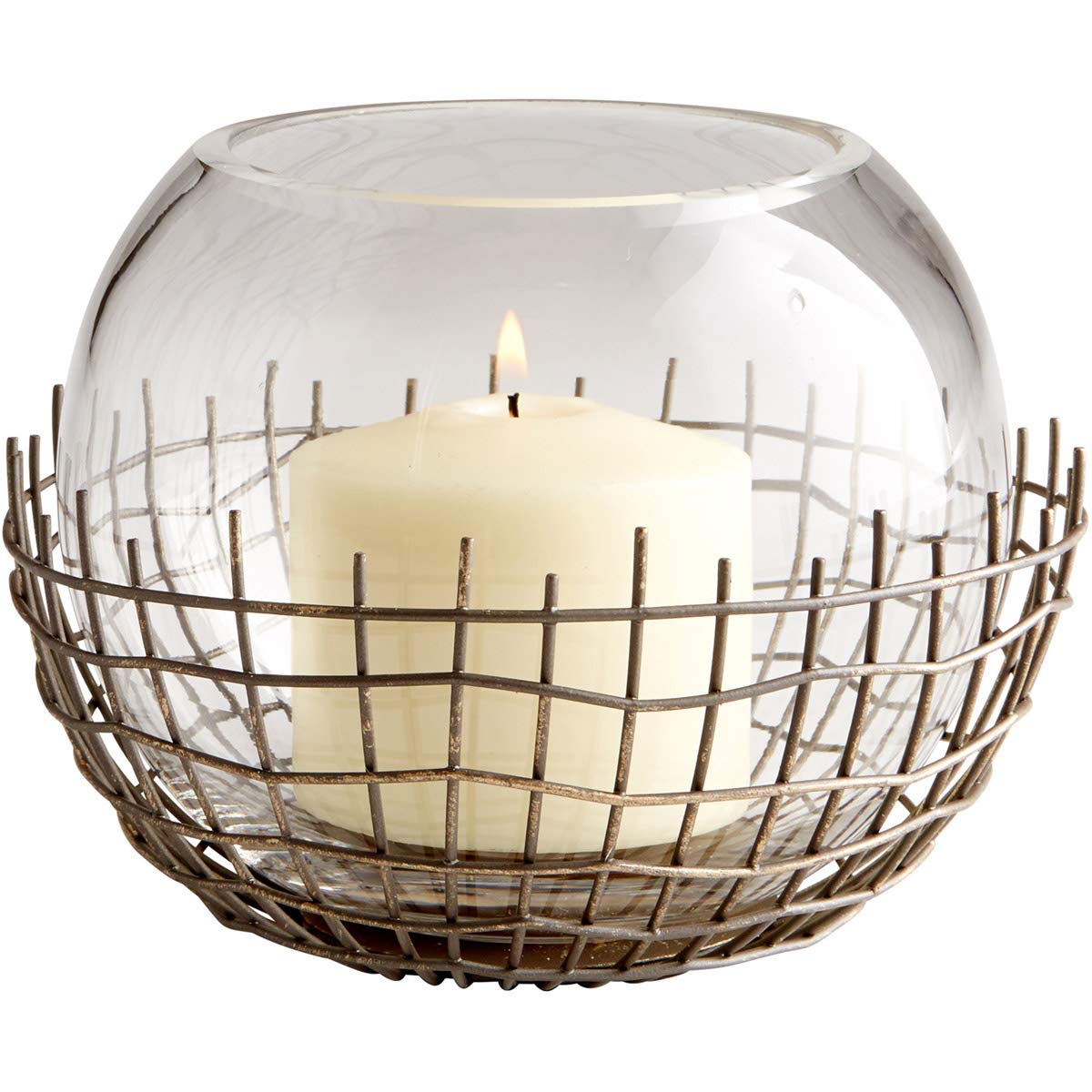 Cyan Design 06671 Medium Silk Candle Holder - Elegant Home Decor for Dining Table, Wedding Centerpiece & Romantic Ambiance