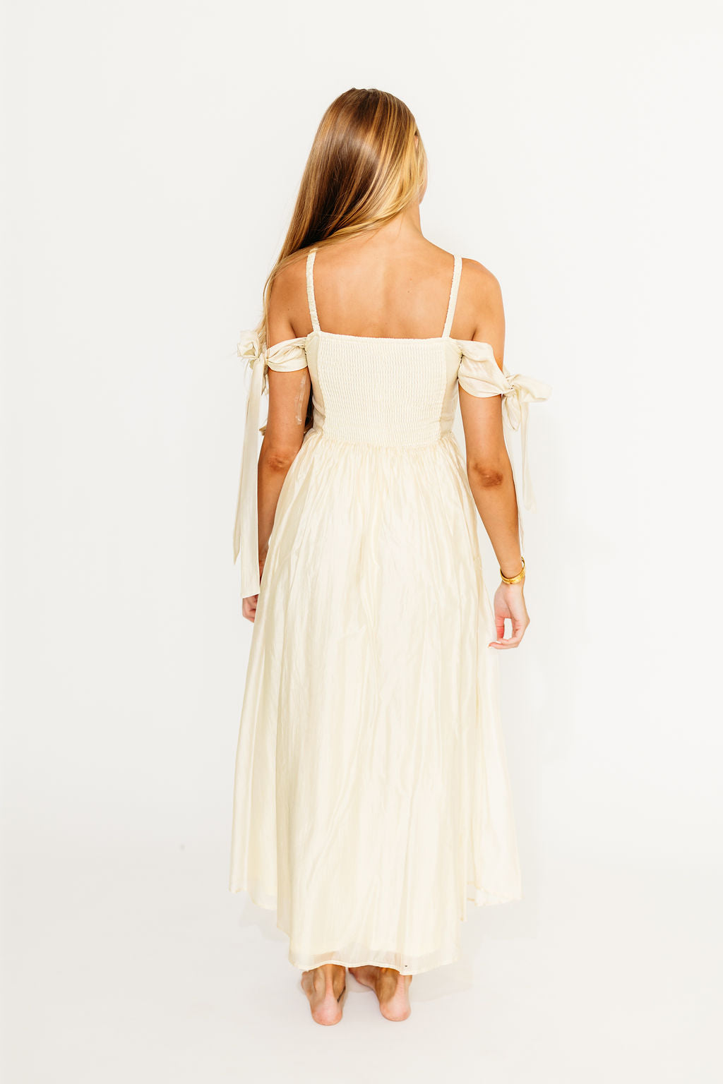 Paulina Sleeveless Sweetheart Neckline Midi Dress in Ecru - Perfect for Summer Weddings, Garden Parties & Date Nights