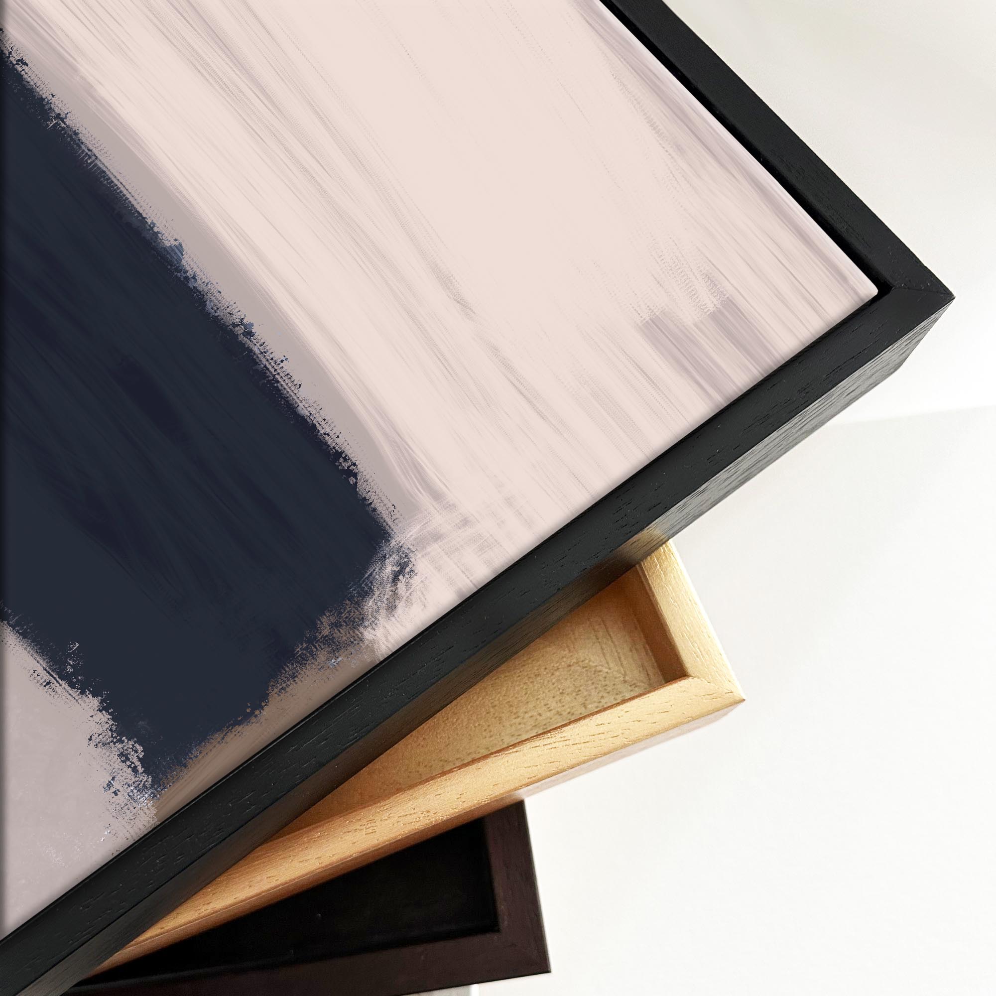 Untitled II Framed Canvas Wall Art - Modern Abstract Painting for Living Room, Bedroom & Office Decor
