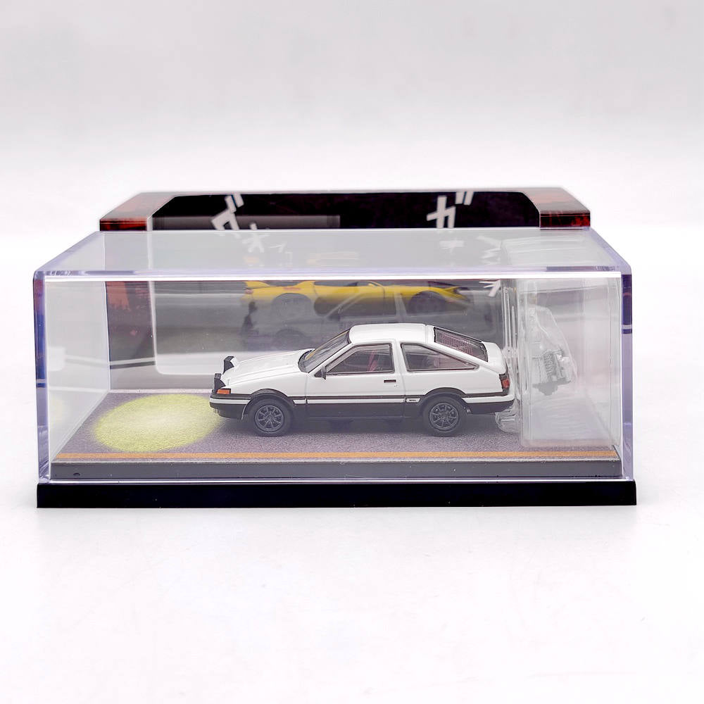 1/64 Scale Toyota Sprinter Trueno GT Apex AE86 Diecast Model Car with Open Headlights & Engine - Collectible Hobby Japan Toy for Car Enthusiasts - Perfect for Display, Gifting, and Racing Scenes