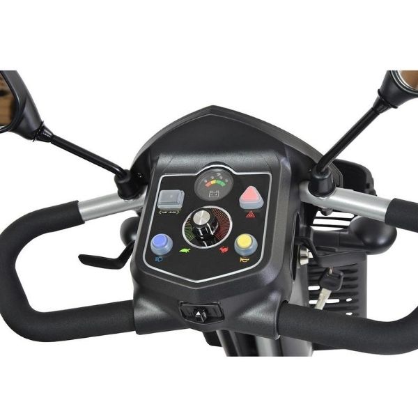 Drive Medical Ventura DLX Deluxe 3 Wheel Mobility Scooter - Lightweight Electric Scooter for Adults & Seniors - Indoor/Outdoor Use for Shopping, Travel & Daily Mobility