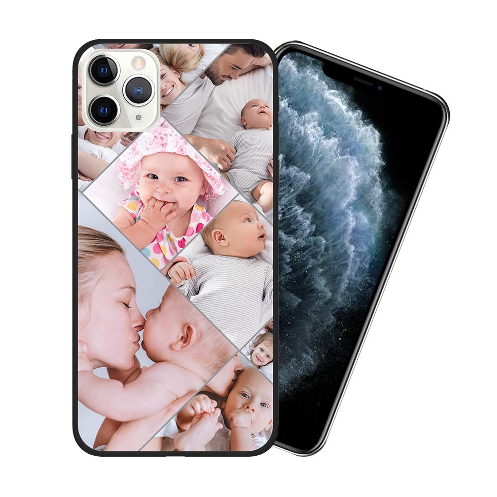 Custom Candy Photo Case for iPhone 11 Pro - Soft Matte Shockproof Protective Cover with DIY Design (Black) | Perfect for Everyday Use, Travel & Gift Giving
