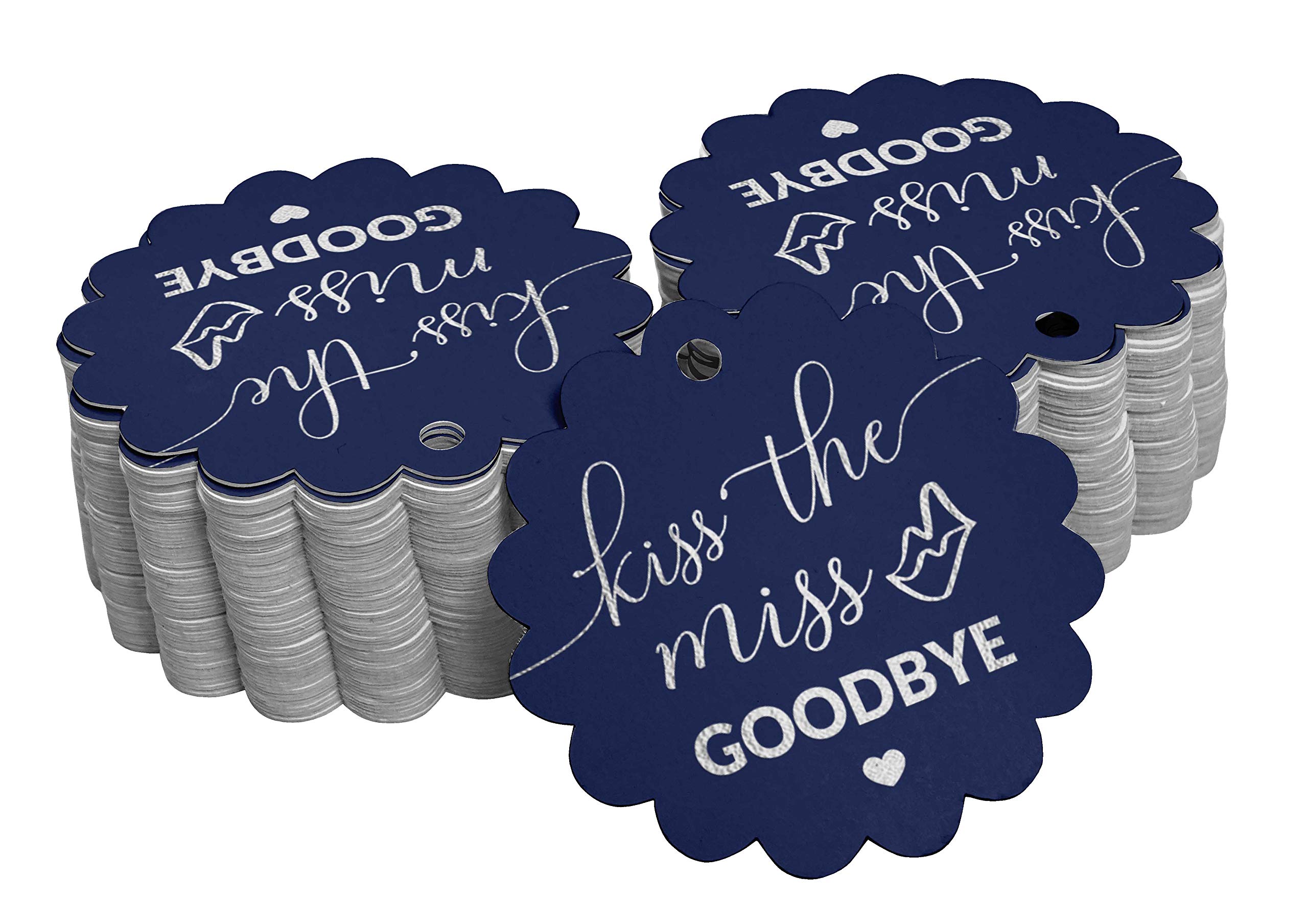 100pcs Real Silver Foil Paper Tags - Elegant Bridal Shower Favors & Gift Tags for Wedding Decorations, Party Favors, Baby Showers and Special Events