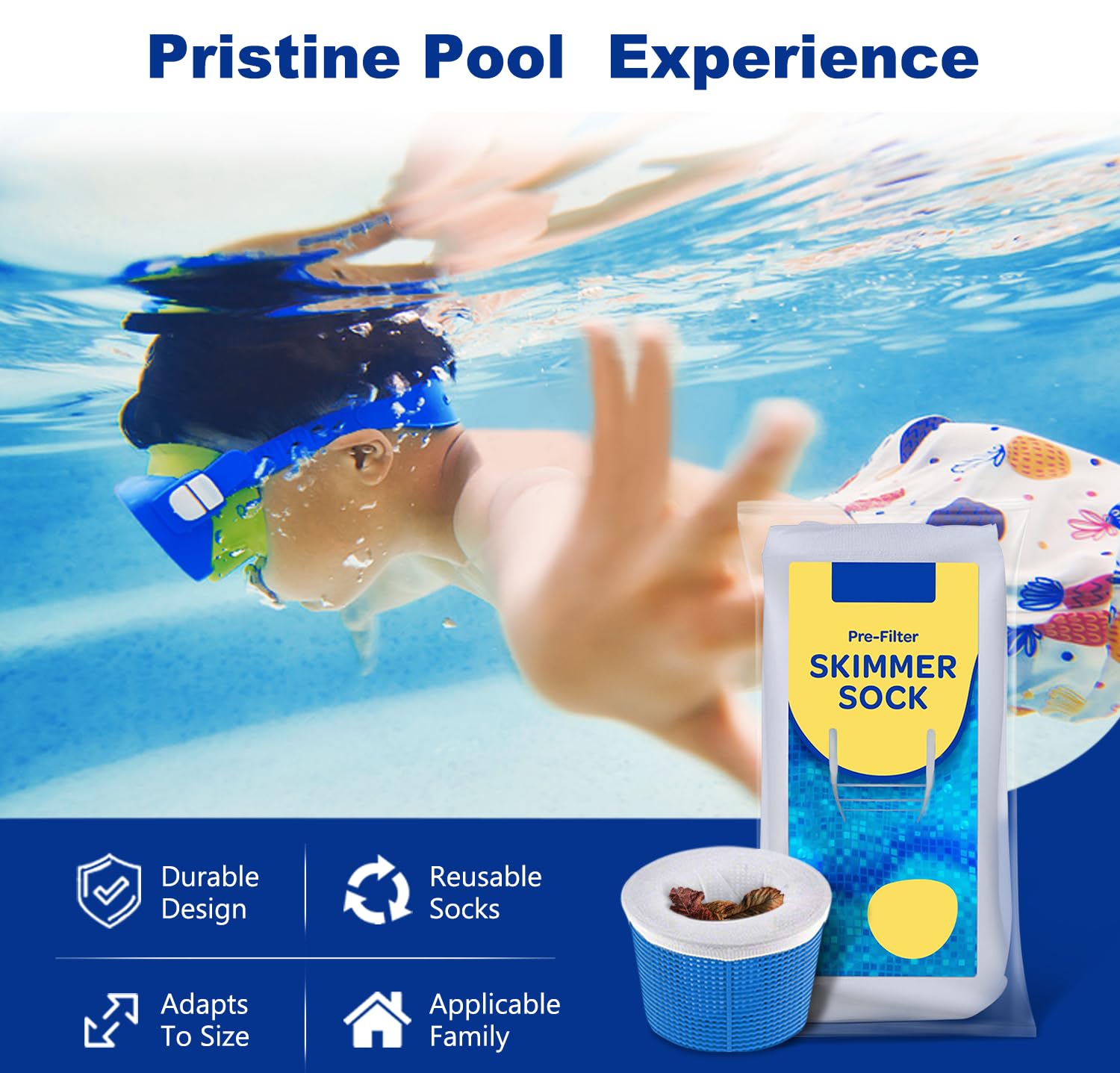 30 Pack Pool Skimmer Socks - Premium Mesh Filter Covers for Inground & Above Ground Pools - Traps Leaves, Debris & Small Particles - Fits Most Pool Skimmers & Filter Baskets - Perfect for Summer Pool Maintenance & Water Clarity