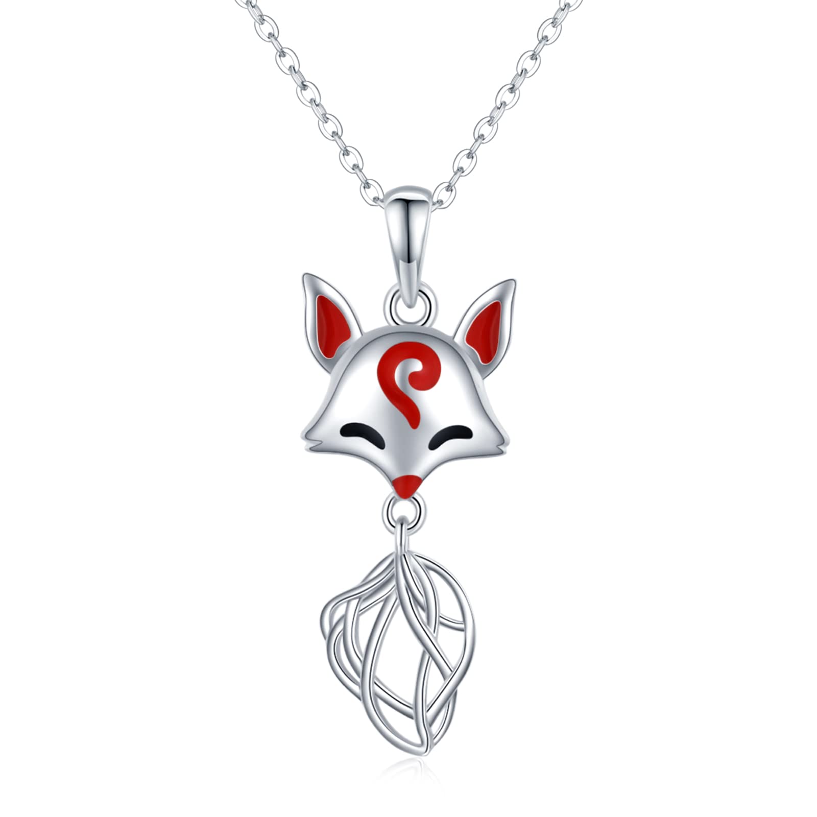 925 Sterling Silver Fox Necklace - Celtic Animal Pendant Jewelry for Women | Elegant Birthday Gift for Her | Perfect for Date Nights, Office Wear & Special Occasions