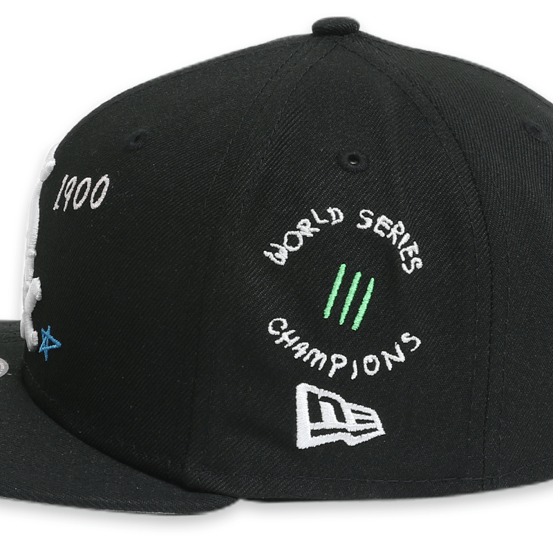 Chicago White Sox Scribble Black 59FIFTY Fitted Hat for Men - Official MLB Baseball Cap for Games, Streetwear & Sports Fashion