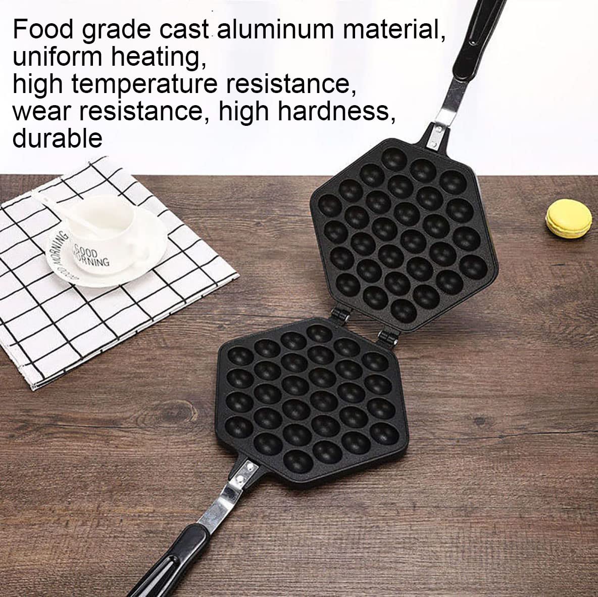 Non-Stick Egg Waffle Baking Pan - Home Kitchen DIY Cake Maker & Waffle Mold for Perfect Breakfast, Desserts, and Party Snacks | Easy to Clean & Durable Bakeware