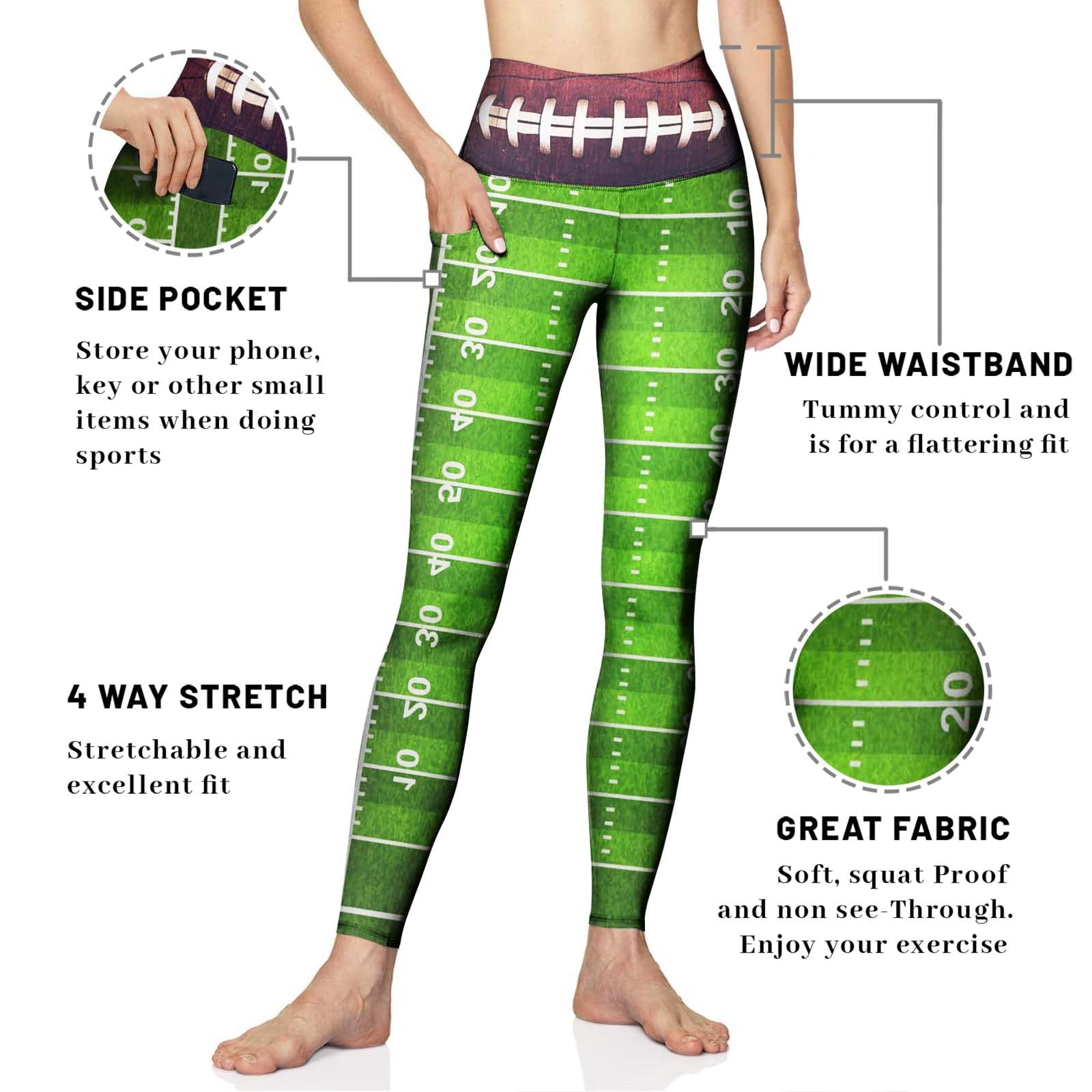 Women's High Waist Yoga Pants - Tummy Control Seamless Athletic Leggings for Workout & Christmas Holiday | Perfect for Gym, Running, Yoga & Festive Outfits