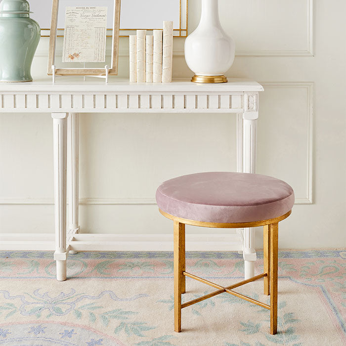 Eloise Round Bench - Stylish Wooden Seat for Indoor & Outdoor Use - Perfect for Patio, Garden, Living Room, and Entryway Decor