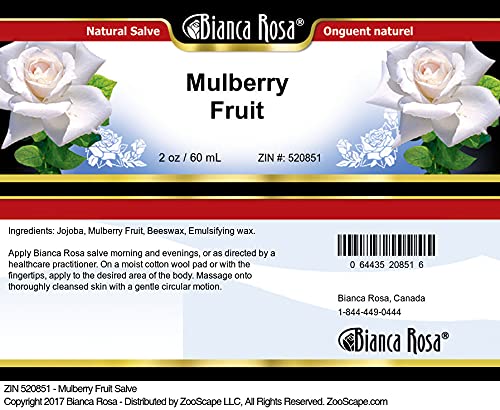 Organic Mulberry Fruit Salve for Dry Skin & Lips (2 oz, Pack of 2) - Natural Moisturizing Balm for Cracked Hands, Cuticles & Chapped Lips - Perfect for Winter Care, Travel & Daily Skincare Routine