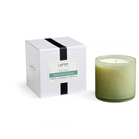 LAFCO Fresh Cut Gardenia Scented Candle - Luxury Home Fragrance for Relaxation, Spa & Romantic Ambiance