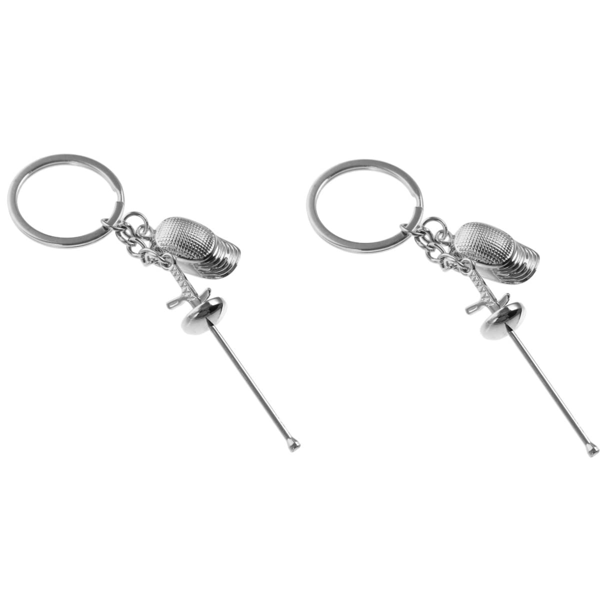 2pcs HANABASS Fencing Sword Keychain - Exquisite Detail, Multi-Purpose Accessory for Sports Fans, Gift & Collectible | Perfect for Fencing Enthusiasts, Keychain Decor, and Unique Gifts