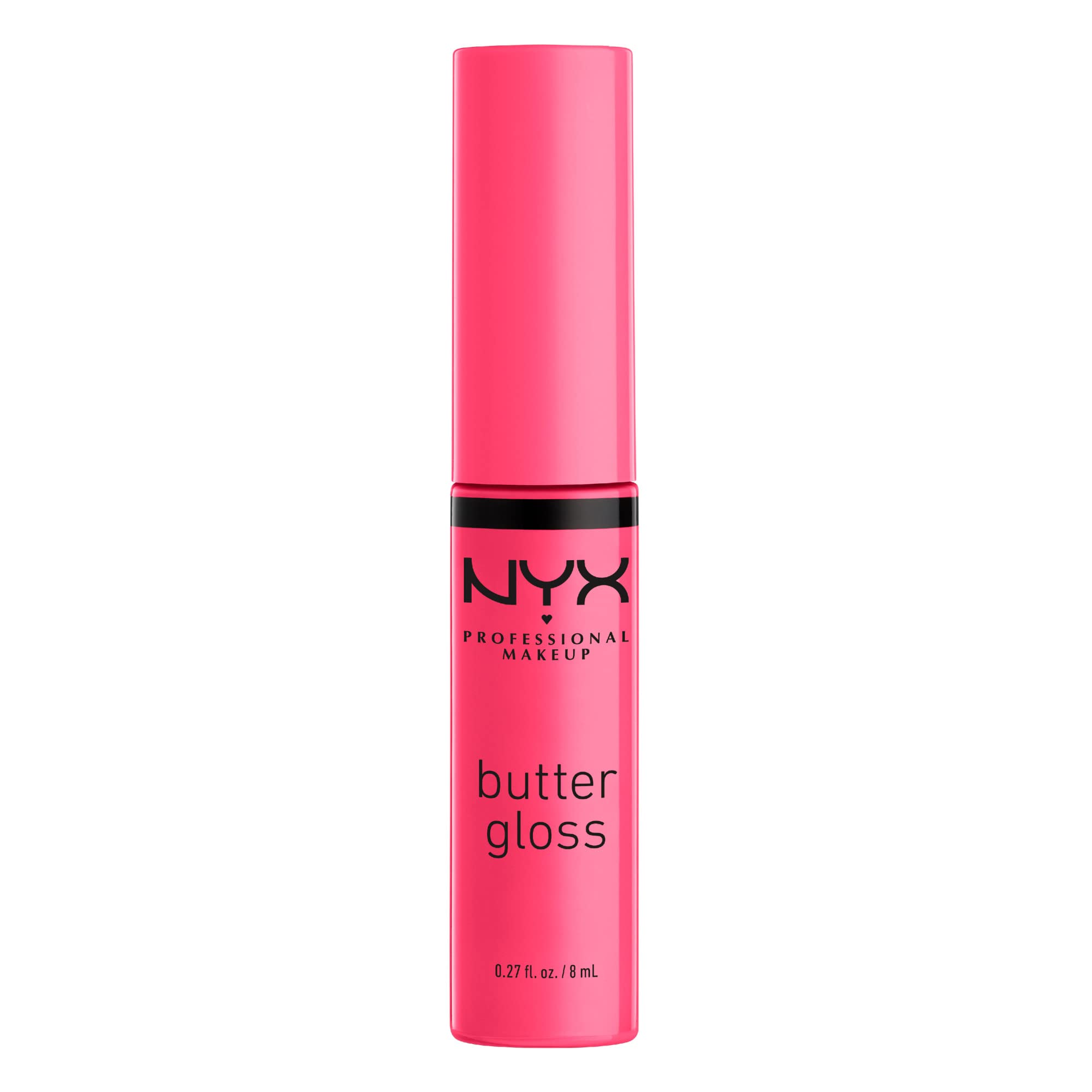 NYX Professional Makeup Butter Gloss - Non-Sticky Lip Gloss in Peaches & Cream (Pink Coral) | Hydrating & Shiny Finish for Everyday Wear & Special Occasions