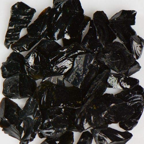 Premium Black Terrazzo Glass Chips - Size 2 (25 lbs) for Mosaic Art, Concrete Countertops & DIY Home Decor Projects