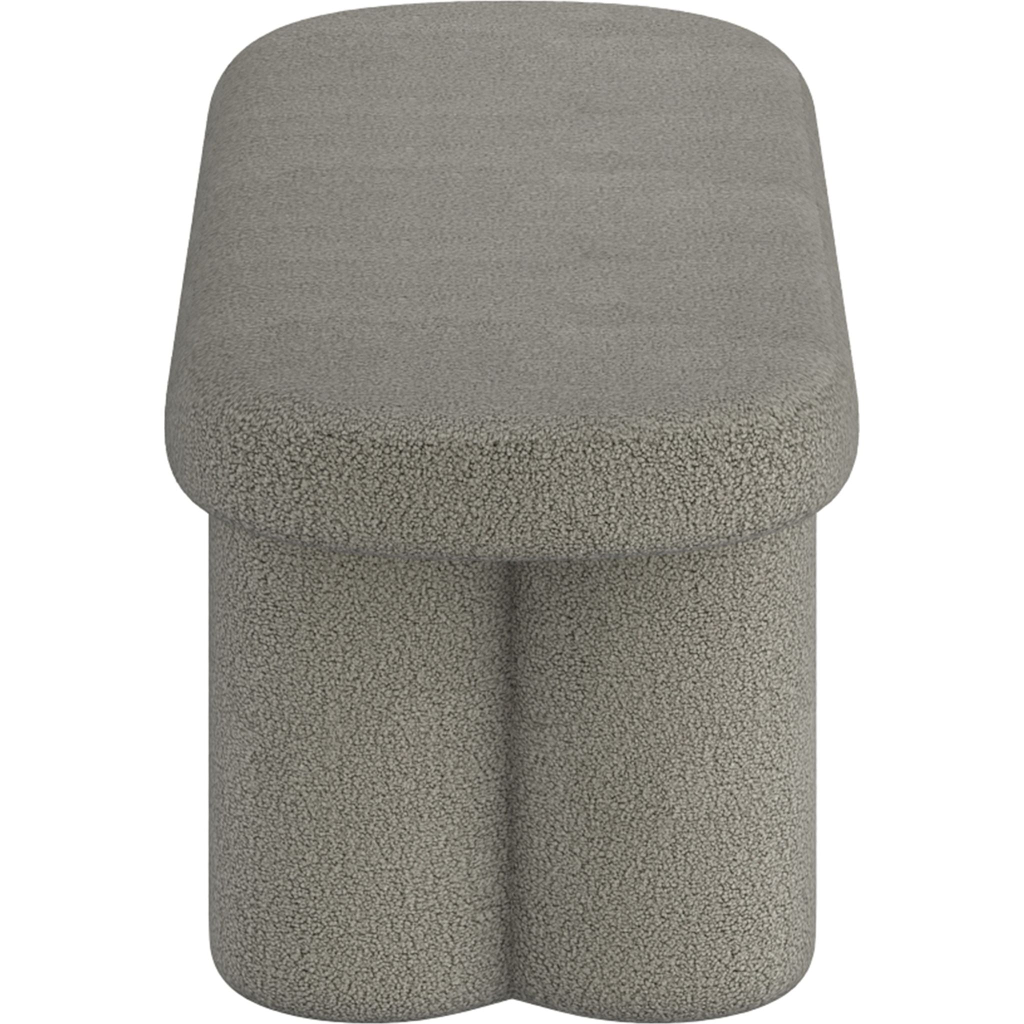 Azoro Bench - Warm Grey Upholstered Indoor/Outdoor Seating - Perfect for Patio, Garden, and Living Room Decor