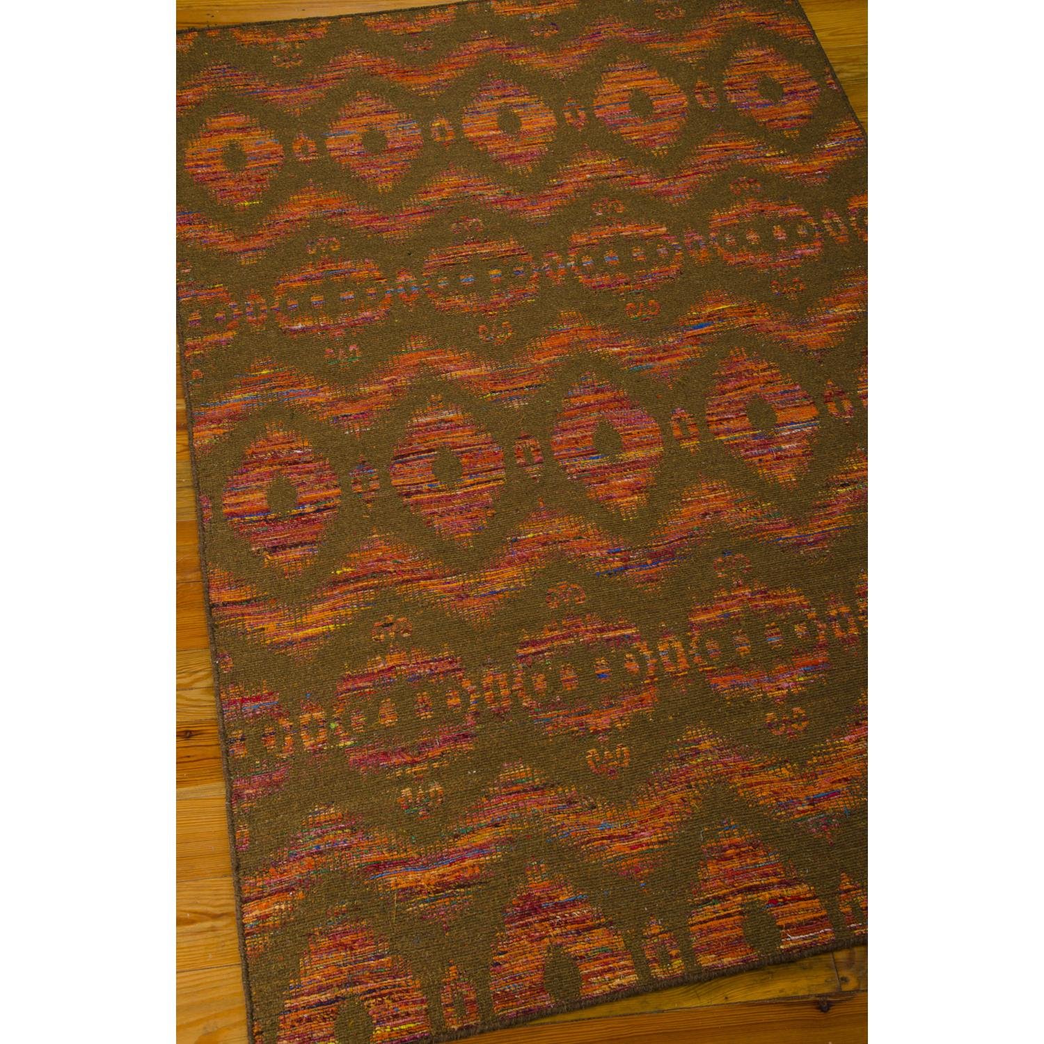Nourison Spectrum Ikat Flame/Chocolate 8' x 10'6