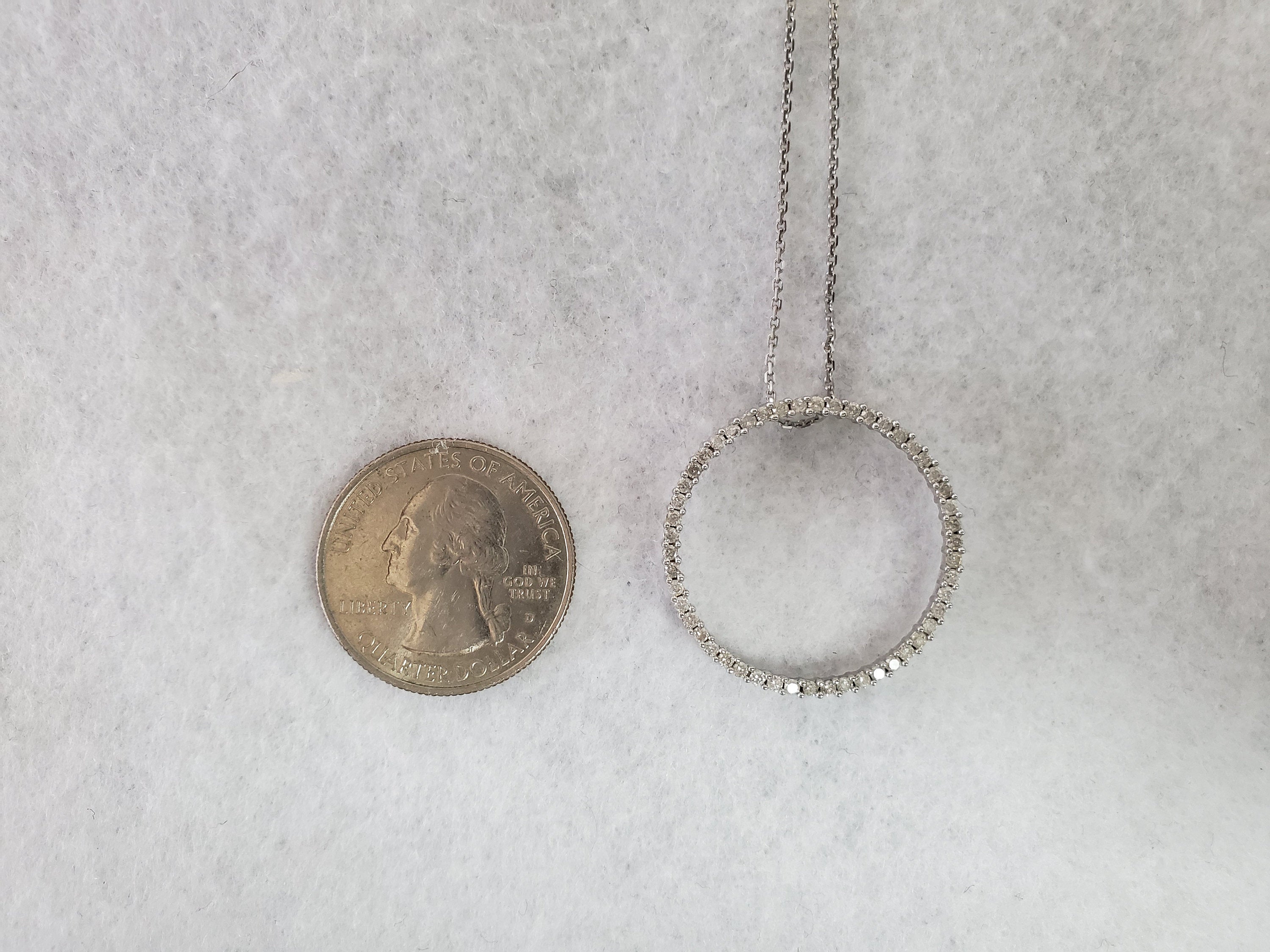 Circle of Life Diamond Pendant .75cttw 14k White Gold Necklace - Elegant Jewelry Gift for Women, Anniversary & Special Occasions