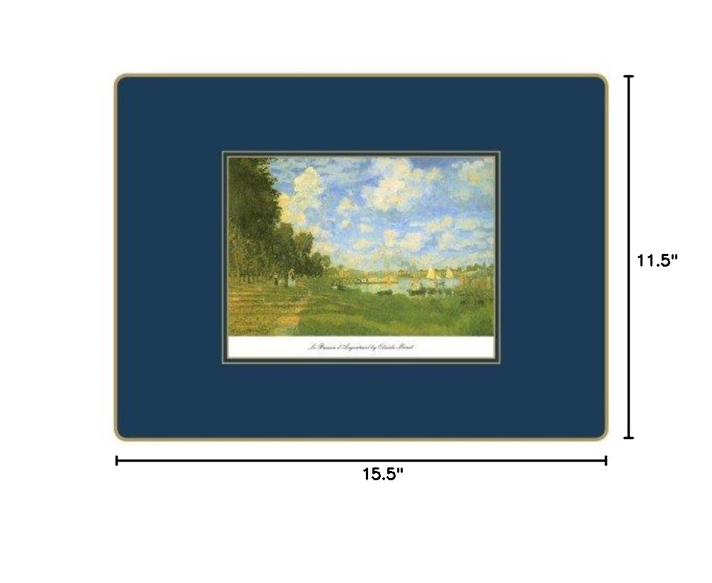 Lady Clare English Placemats Set of 4 - French Impressionists Art Design - Traditional Continental Style 15.5 x 11.5 Inch - Perfect for Dining Table Decor, Dinner Parties & Holiday Entertaining