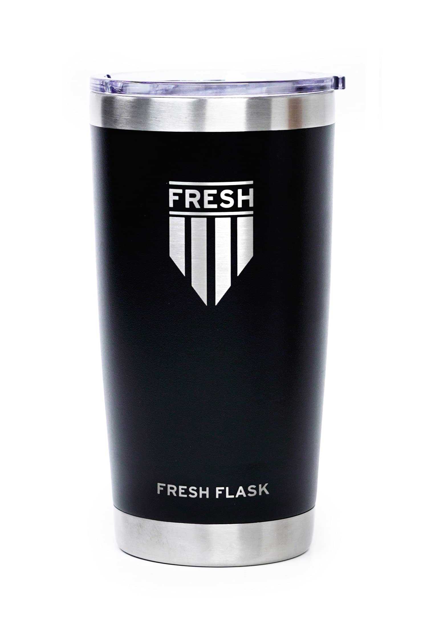 20oz FRESH FLASK Vacuum Insulated Stainless Steel Tumbler - Black Ops Edition - Keeps Drinks Hot/Cold for Hours - Perfect for Coffee, Tea, Water & Outdoor Activities