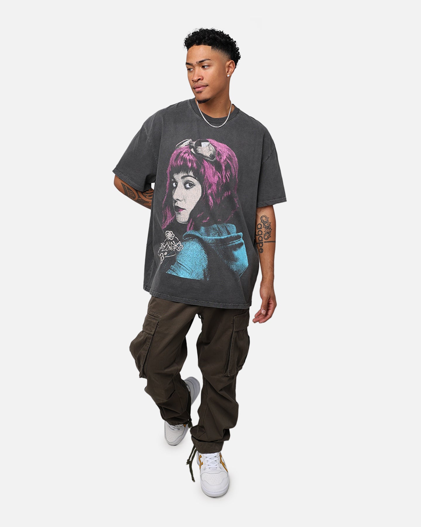 Scott Pilgrim Ramona Flowers Heavyweight Vintage T-Shirt - Black Wash | American Thrift | Retro Graphic Tee for Men & Women | Perfect for Cosplay, Concerts, and Casual Wear
