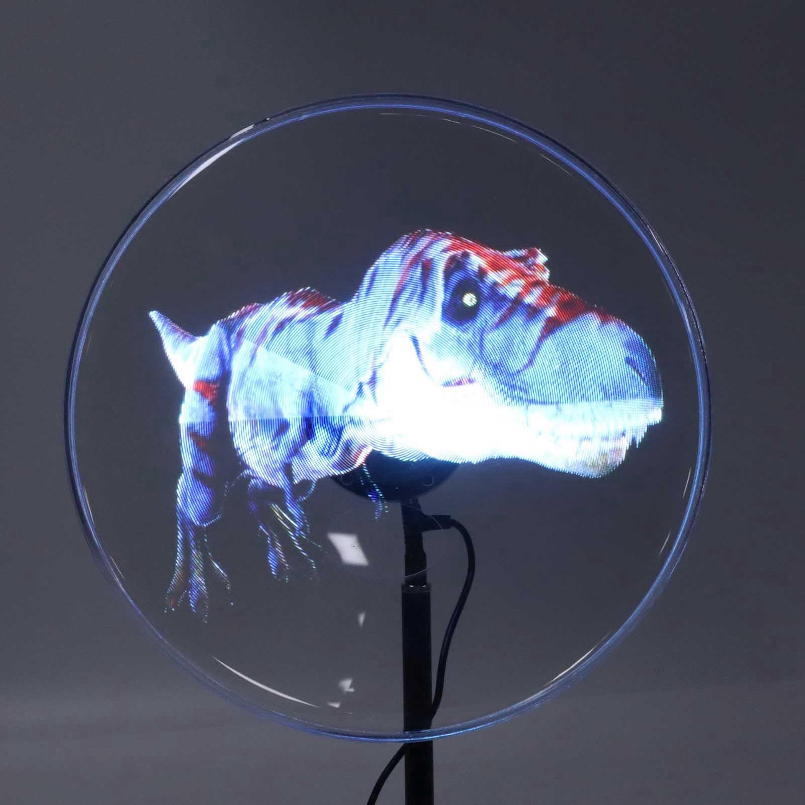 RajoNN Holographic Fan Projector - 256x1024 HD 3D Advertising Display with 176° Viewing Angle & Built-in 16GB Memory (UK Plug) - Perfect for Retail Stores, Trade Shows, and Event Marketing