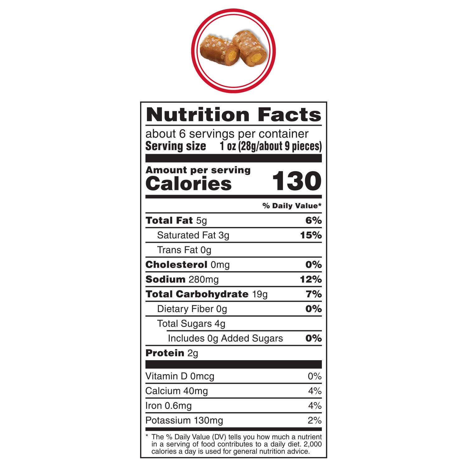 Crunchy Cheddar Cheese Pretzel Baked Snacks | 6.3-Ounce Resealable Bag | Perfect for School Lunches, Office Snacks & Road Trips