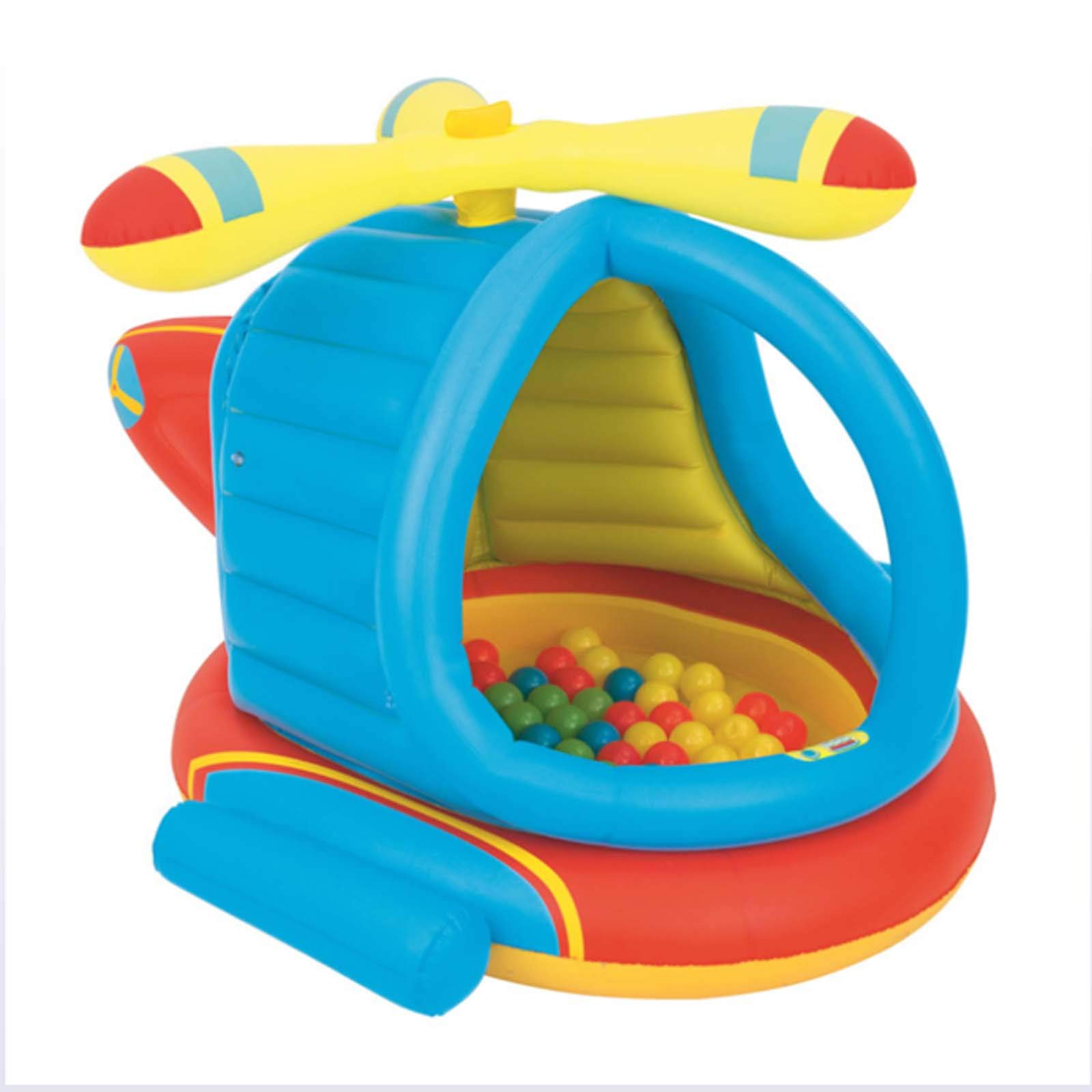 FDSAD Helicopter-Shaped Inflatable Kiddie Pool with Ball Pit – Durable Paddling Pool for Kids, Perfect for Backyard Fun, Summer Play, and Outdoor Family Gatherings