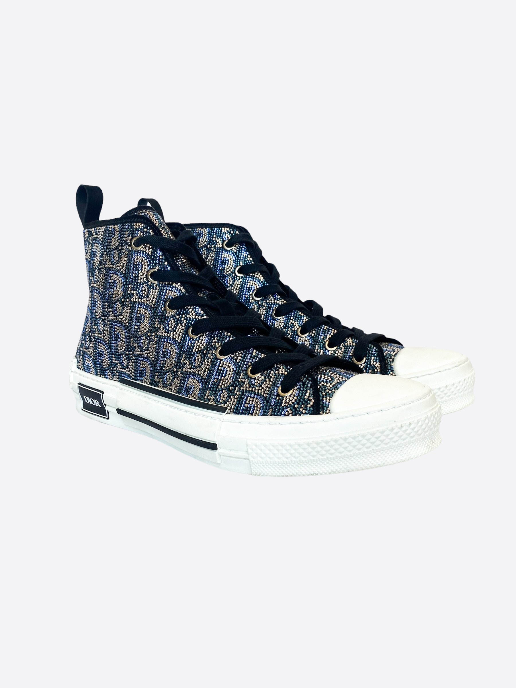 Dior B23 High Top Sneakers Limited Edition with Swarovski Crystals - Luxury Fashion Sneakers for Men & Women | Perfect for Parties, Date Nights & Streetwear Outfits