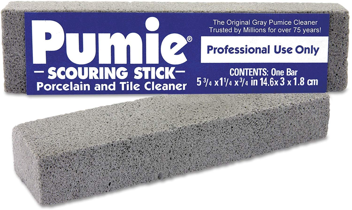 PUMIE Heavy Duty Pumice Scouring Stick - Pack of 12 | Extra Strong Pumice Stone for Toilet Cleaning, Rust Removal, Grill & Oven Cleaning | Eliminates Hard Water Rings, Stains in Bathrooms, Pools & Tubs | Perfect for Deep Cleaning Tough Surfaces