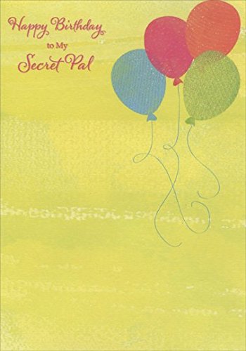 4 Colorful Balloons Birthday Greeting Card - Funny Secret Pal Gift for Friends & Coworkers - Perfect for Office Celebrations & Surprise Parties