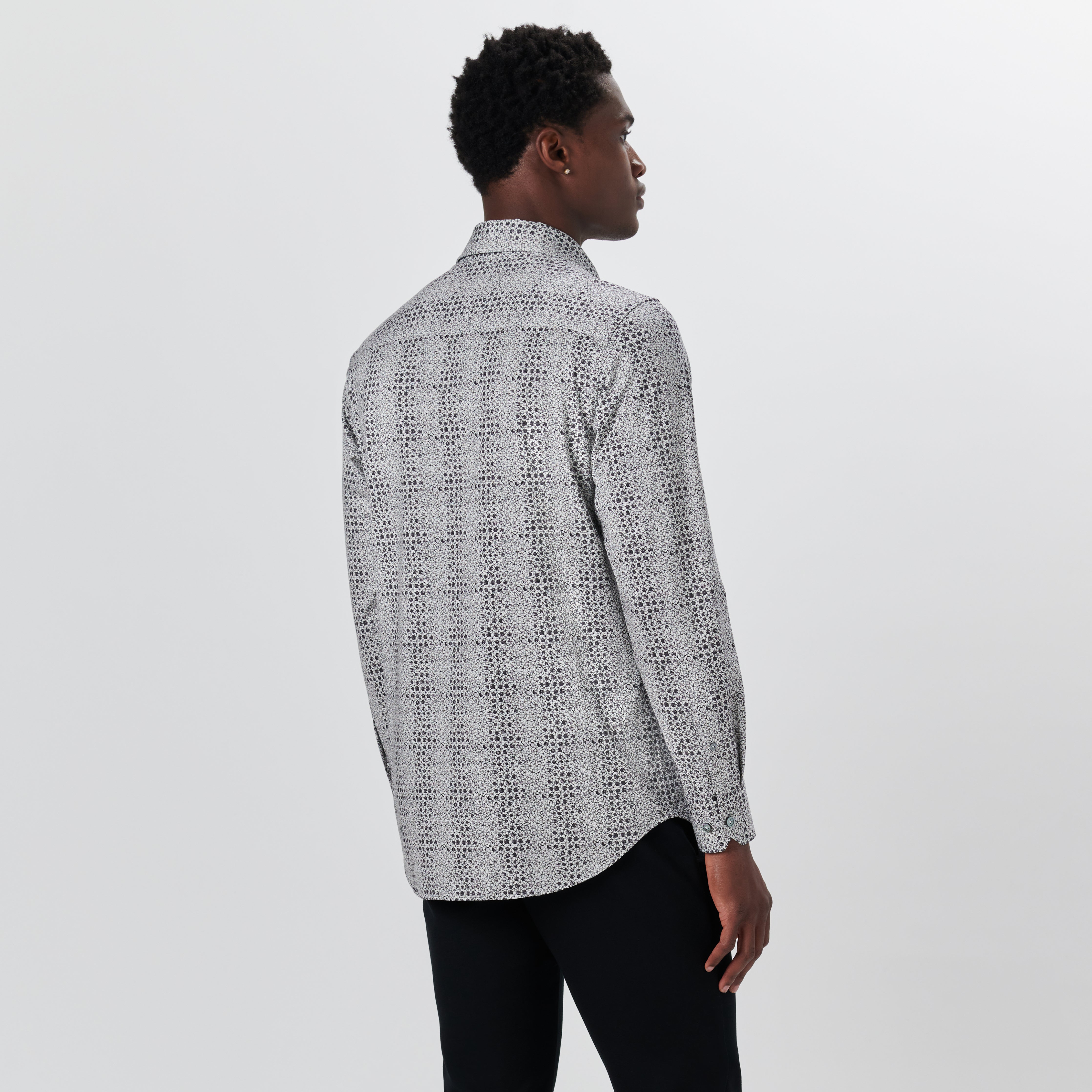 JAMES Abstract Print Cotton Shirt for Men - Stylish Casual Button Down Shirt for Everyday Wear, Office & Date Night Outfits
