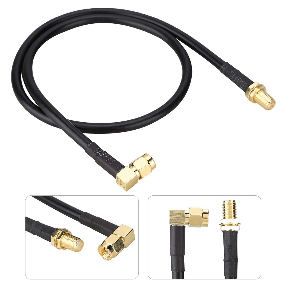 SMA Female to Male Extension Cable 50cm - High-Quality Coaxial Radio Antenna Cable with Pure Copper Core for GSM DAB & Car Radio - Compatible with UV-5R UV-82 UV-9R Plus Walkie Talkies - Perfect for Car Audio Systems, Home Radios, and Emergency Communication Devices