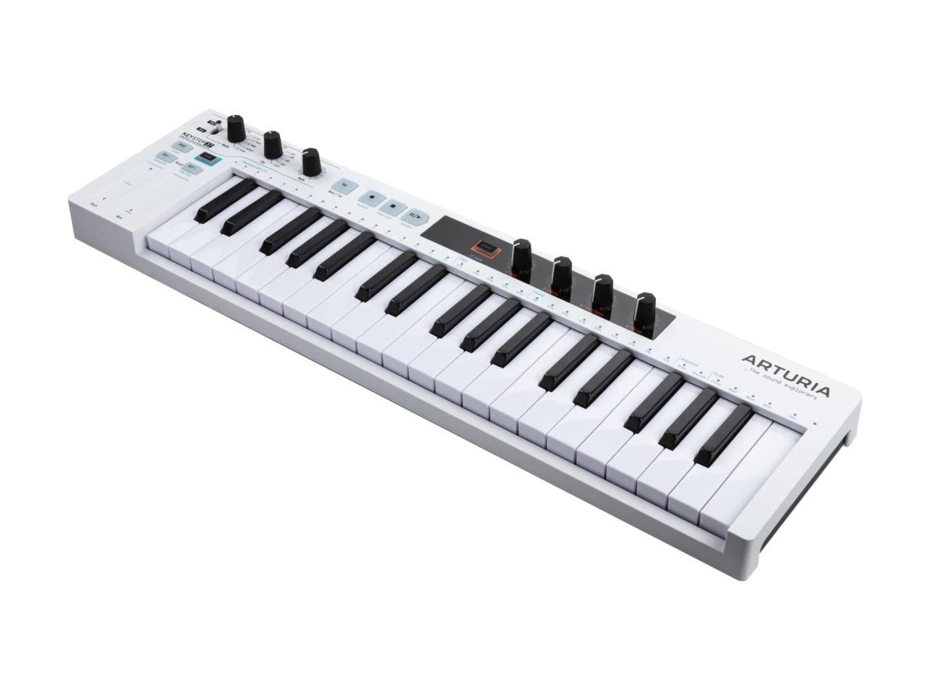 Arturia KeyStep 37 37-Key MIDI Keyboard Controller & Sequencer Bundle with Samson Headphones & Liquid Audio Polishing Cloth - Perfect for Music Production, Live Performance & Home Studio Setup