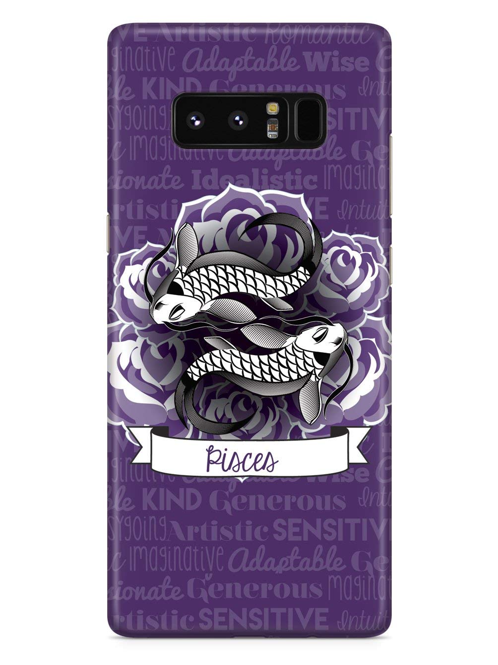 **Premium 3D Textured Protective Phone Case for Samsung Galaxy Note 8 - Zodiac Pisces Design - Shockproof & Slim Fit - Perfect for Work, Travel & Everyday Use**