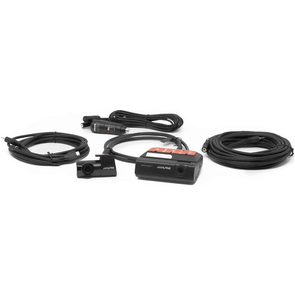 Alpine DVR C320R Premium 1080p HD Night Vision Dash Camera Bundle (Front + Rear) with Built-In GPS, G-Sensor & Parking Mode - Perfect for Road Trips, Uber/Lyft Drivers & Fleet Vehicle Security