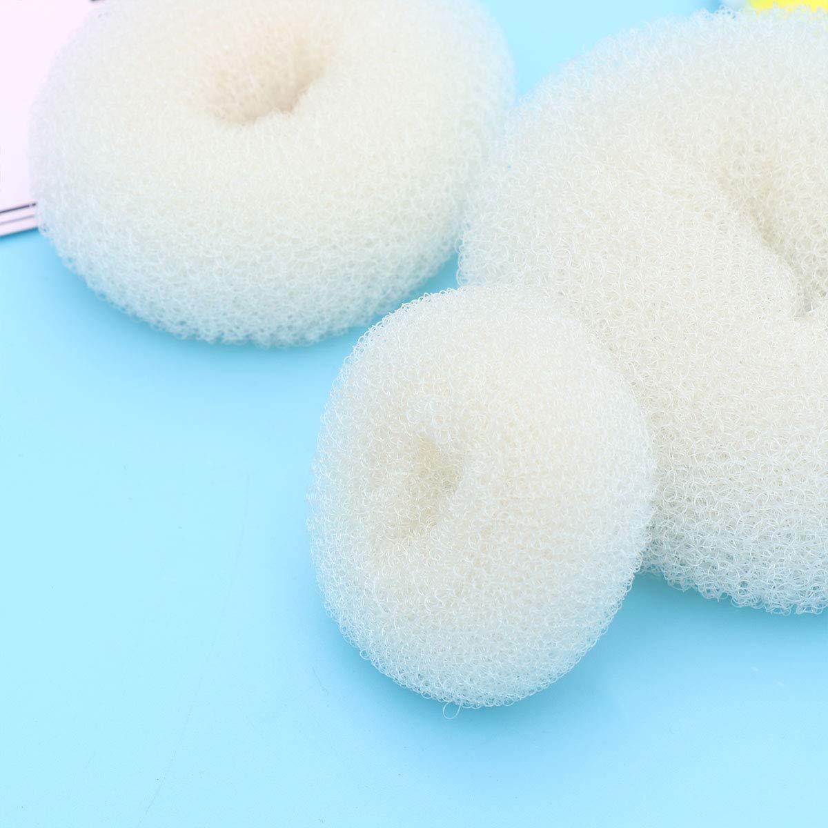 5 in 1 Hot Hair Donut Bun Ring Styler Maker with Hairpin Clip & Hair Band - Professional Hair Styling Accessories for Women (Beige) | Perfect for Updos, Ponytails & Special Occasions
